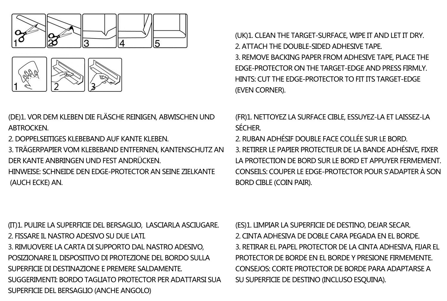 50M Protezione Bordi L-Forma Protezioni Antispigolo in Schiuma Sicurezza dei Vostri Bambini, Striscia Paraspigolo Spigolo, Extra Spesso Bordi Protezione, 10x5m, Nero KXD7000 Black
