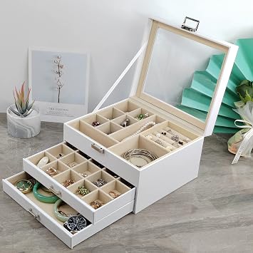 BOOVO 3 Layer Jewelry Box and 5 Layer Jewelry Box