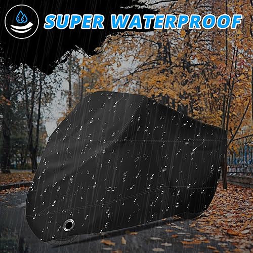 Miniatura 3 de Funda para motocicleta duradera e impermeable, tela Oxford para todo tipo de clima, protege del polvo y la lluvia. Apto para Harley Davidson, Honda,