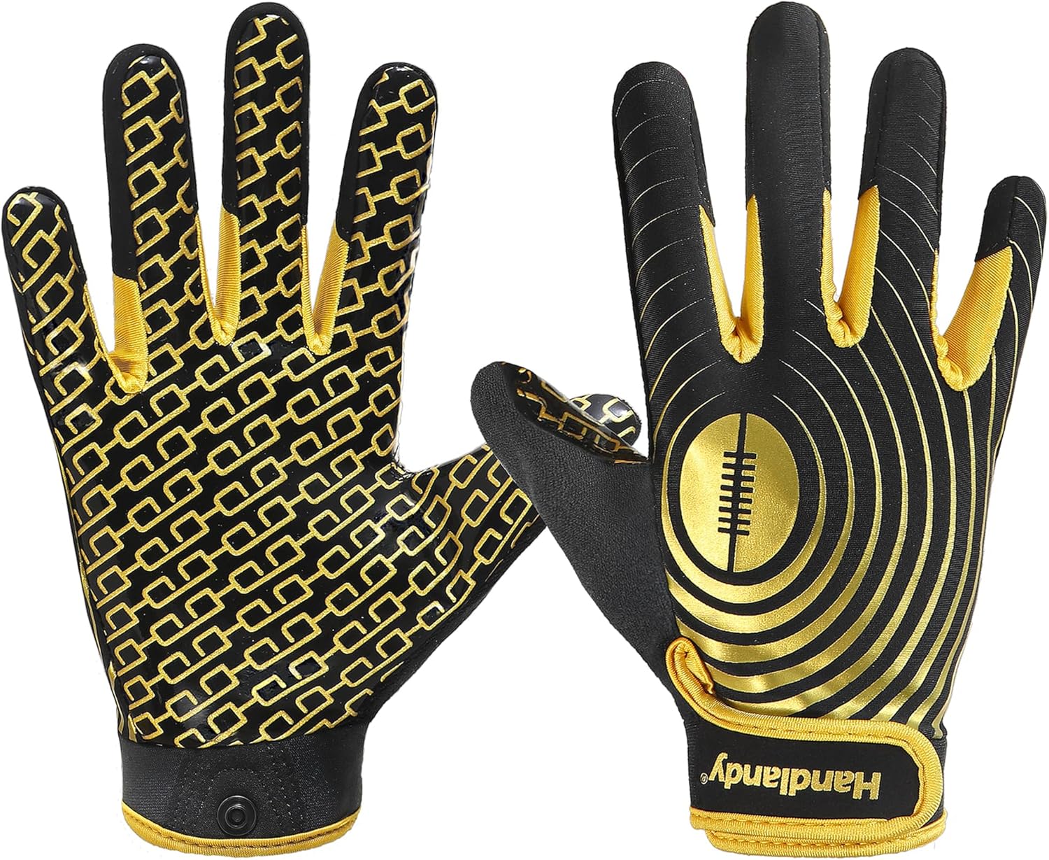AIGEVTURE Men's Adult Wide Receiver Football Gloves - Superior Sticky Grip, Breathable Control & Style