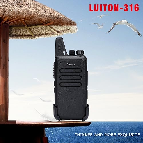 Miniatura 7 de Walkie Talkies LT-316 GMRS Camping al aire libre Senderismo Caza Uhf Mini Walkie Talkies 3 vatios Salida 5-10 millas Rango Micro USB Carga Amateur