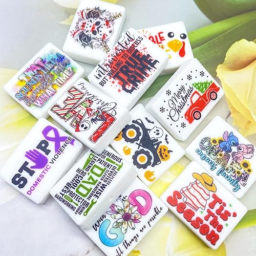 Miniatura 5 de DNCHGOYA Cuentas focales de silicona para Halloween, cuentas focales de silicona para bolígrafos, personajes, cuentas focales de silicona de Navidad