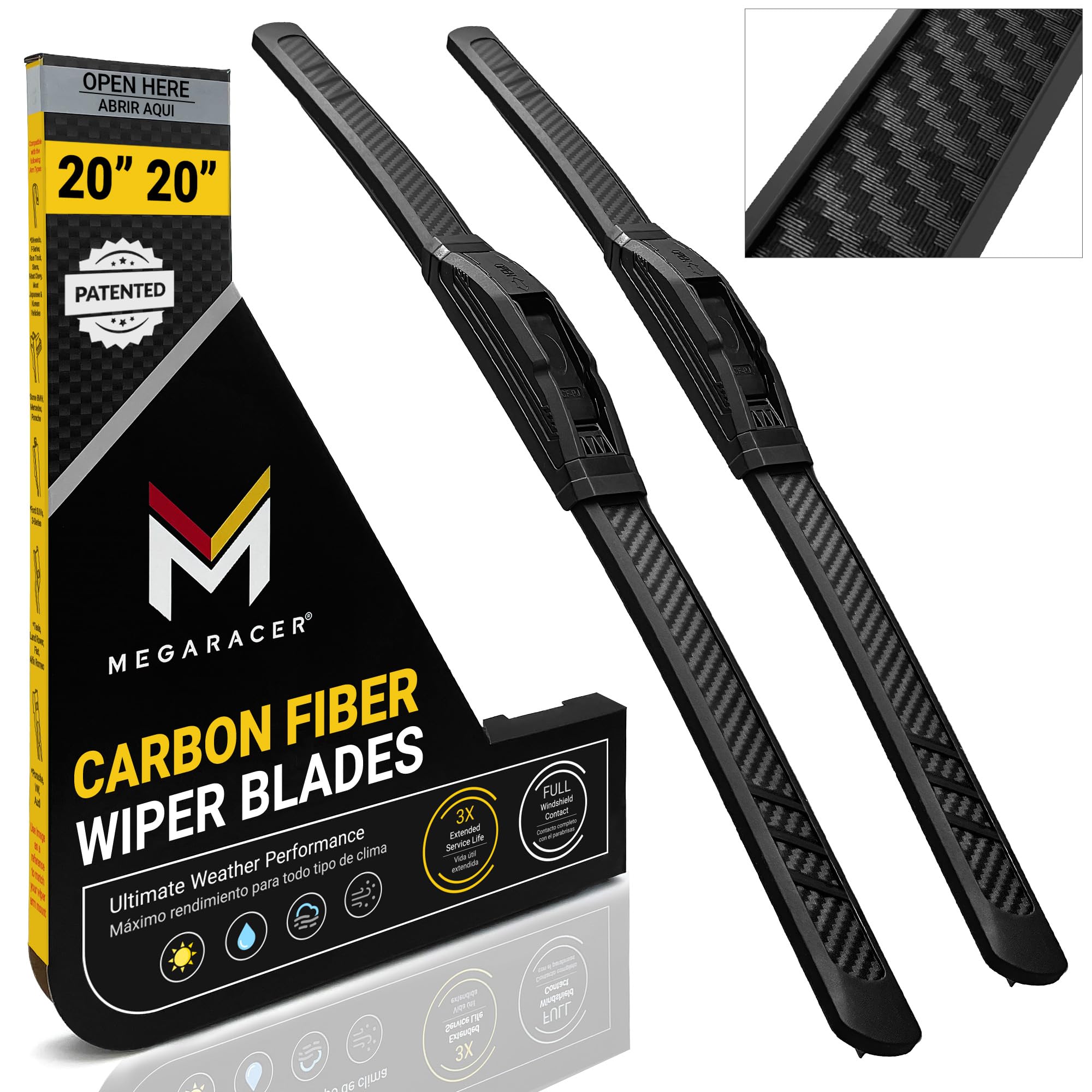 Mega Racer Carbon Fiber Wiper Blades
