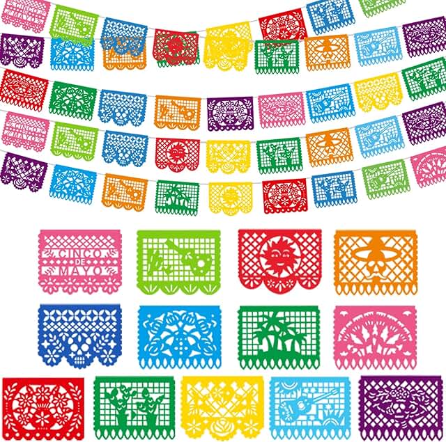 216FT Cinco De Mayo Decorations, 12 Pack Mexican Party Banner, 3 Styles ...