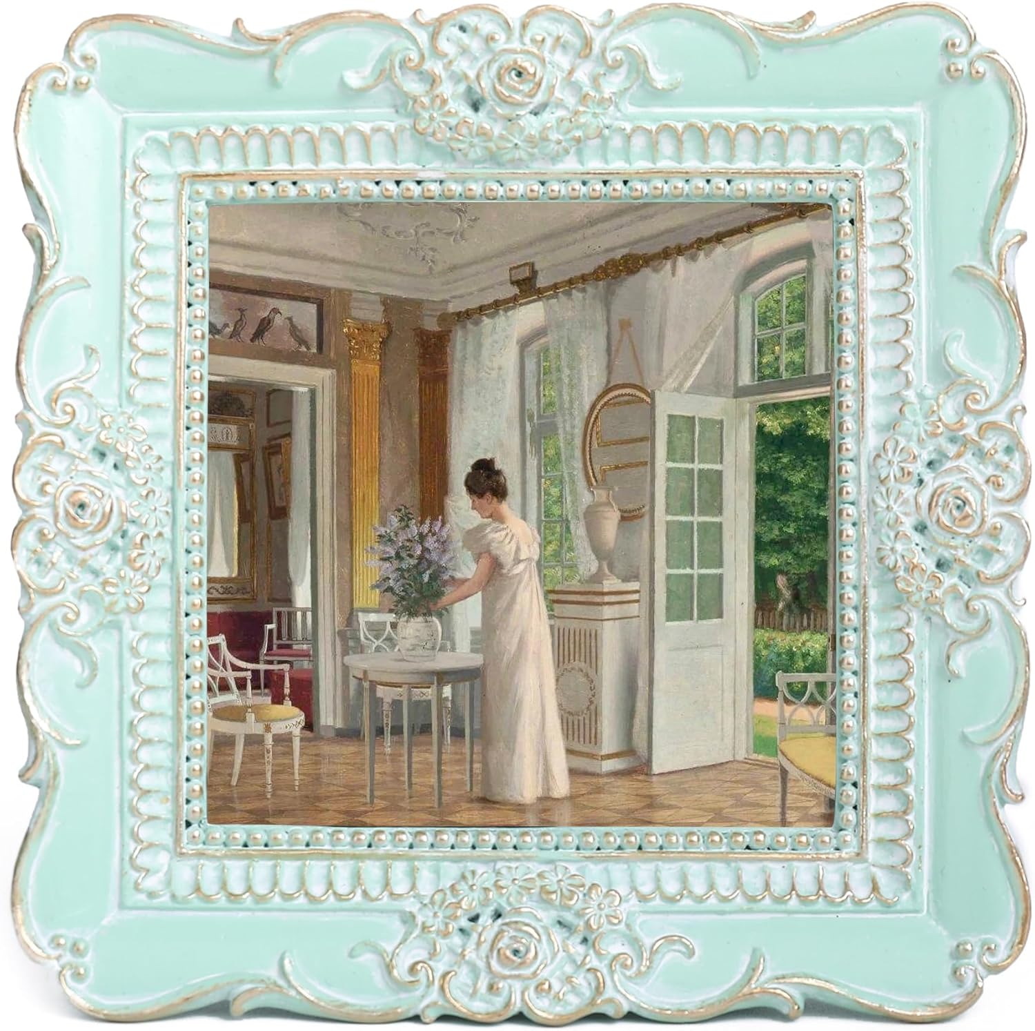 VINLIFE Antique Picture Frames 3x3 Small Vintage Picture