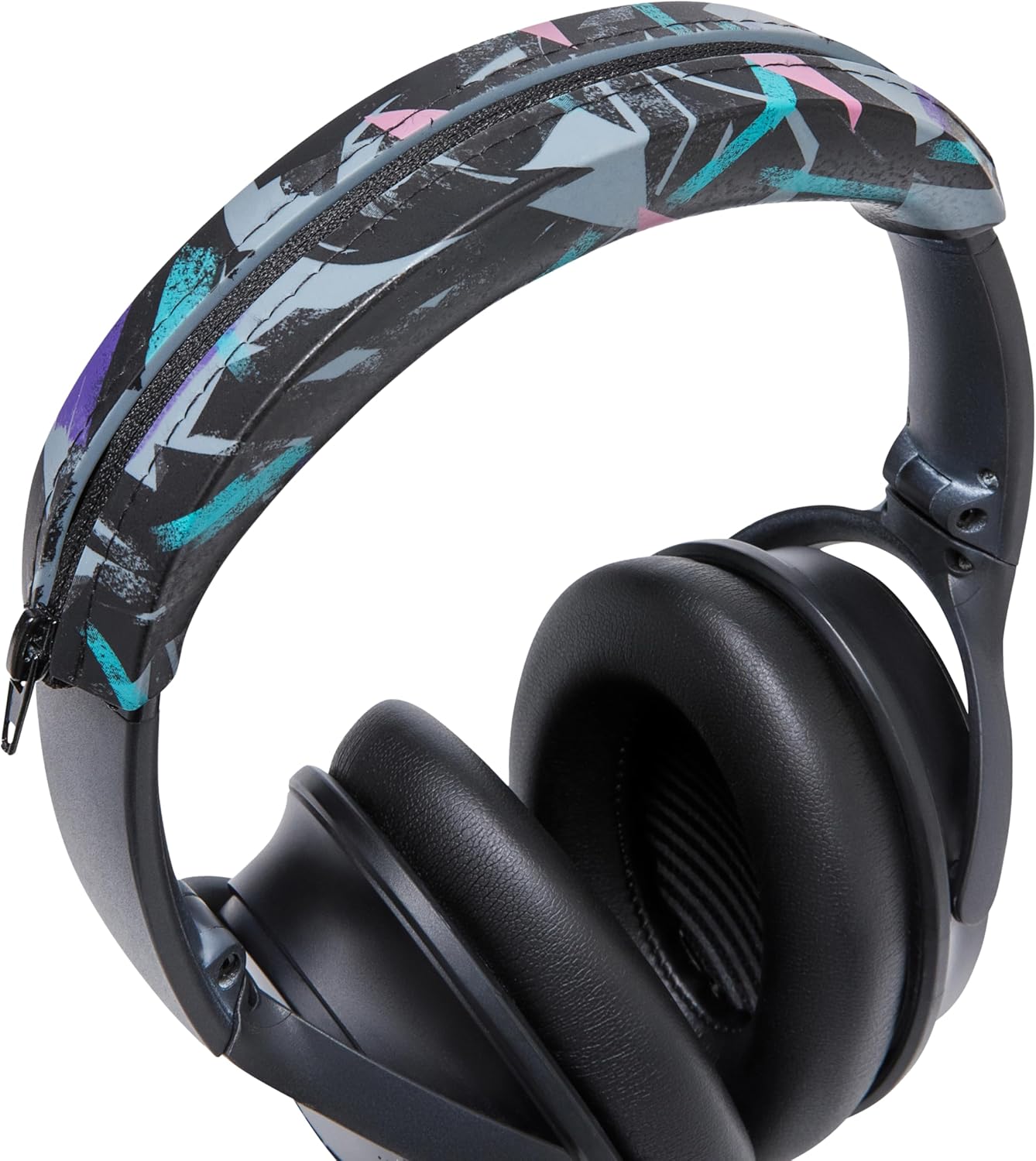 WC SweatZ and BandZ Protective Sweat Cover & Headband Cover Bundle for Bose QuietComfort 35 Headphones by Wicked Cushions | 90's Black - Image 7