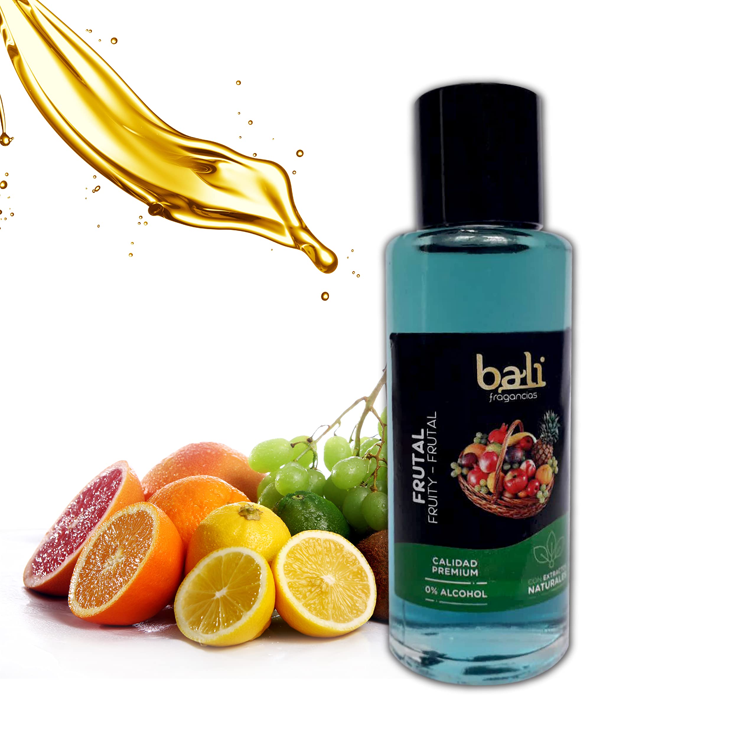 Bali fragancias Esencia al Aceite Frutal para Humidificador. Ambientador Fresco y Dulce en Esencia para Difusor. Aceite Natural para Quemador de Aromaterapia. 50 ml