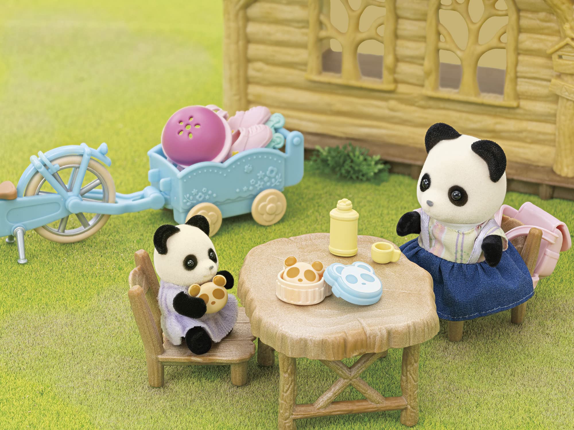 Pookie Panda - Juego de ciclismo y patinaje para niña, juego de casa de muñecas con figura y accesorios 6
