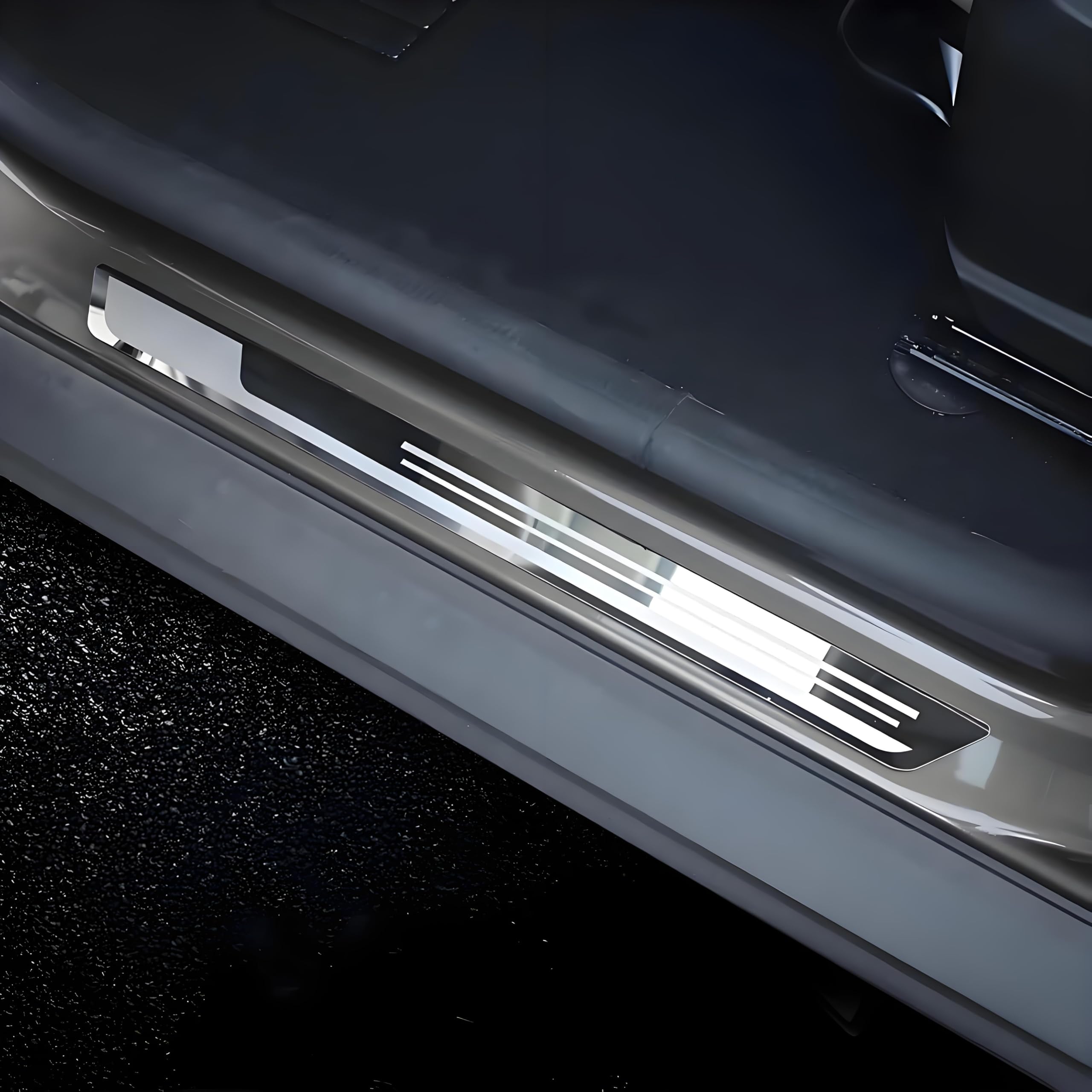 4 Pezzi Battitacco in Acciaio Inox, Protezione Sogliaporta per MG ZS Hybrid+ Luxury 2024 2025 2026, Battitacco per Auto in Acciaio Inossidabile Robusto