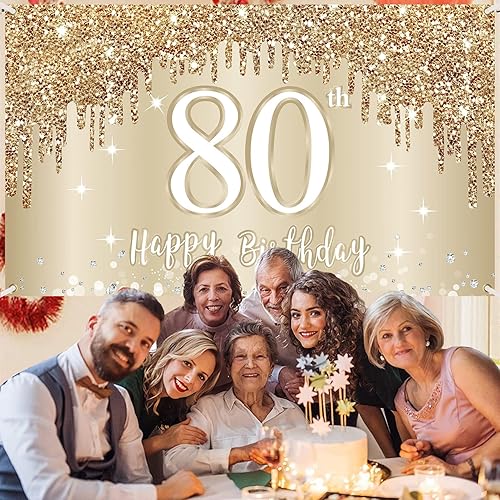 Miniatura 5 de Cartel de feliz cumpleaños número 80 para mujer decoración de póster de cumpleaños n 80 para mujer decoración de póster de cumpleaños n 80 728 x 433