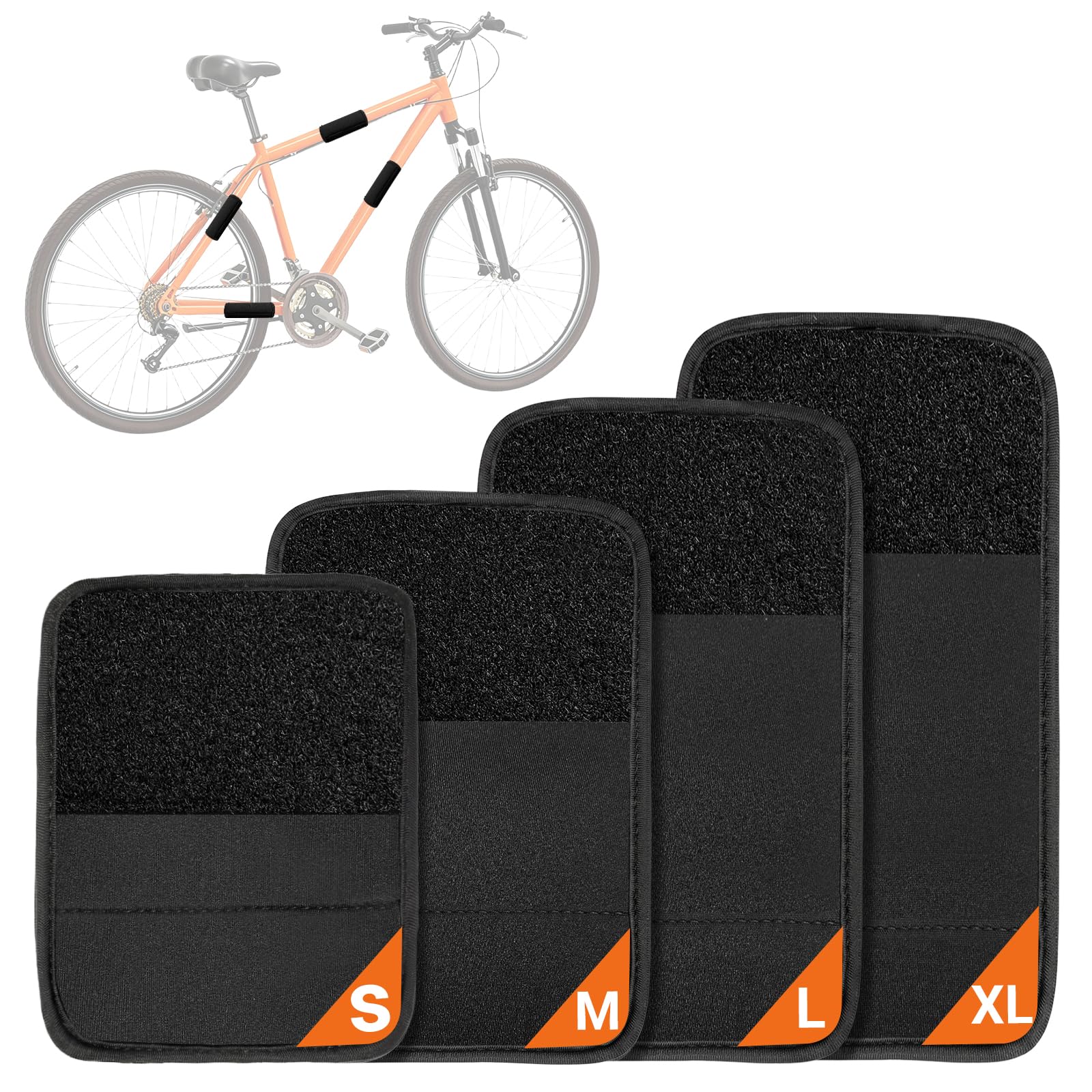 Fahrrad Rahmenschutz 4er Set, Carbon Rahmenschutz Fahrradträger, Fahrrad Transportschutz, Transportschutz Passend Fahrradträger, Guter Schutz mit Neopren Befestigung
