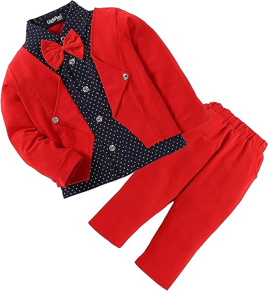 GigglePlum Baby Boys and Girls Cotton Blazer Style Shirt and Pant Set for Newborn, Infants, Toddlers and Child For Party, Events, and Gifting