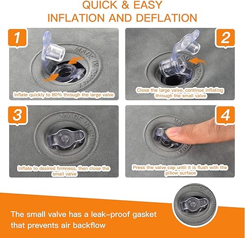 Miniatura 5 de Reposapiés inflable para avión  Cama de viaje de aire ajustable para niños con bomba  Almohada de descanso de piernas para adultos  Perfecto para