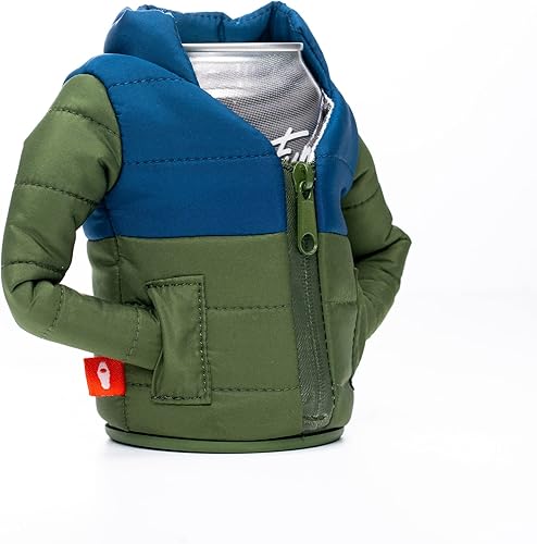 Miniatura 2 de Puffin - The Puffy Jacket - Enfriador de latas aislado de 12 oz I Aislante de botellas de cerveza y latas de refrescos, mantiene las bebidas y