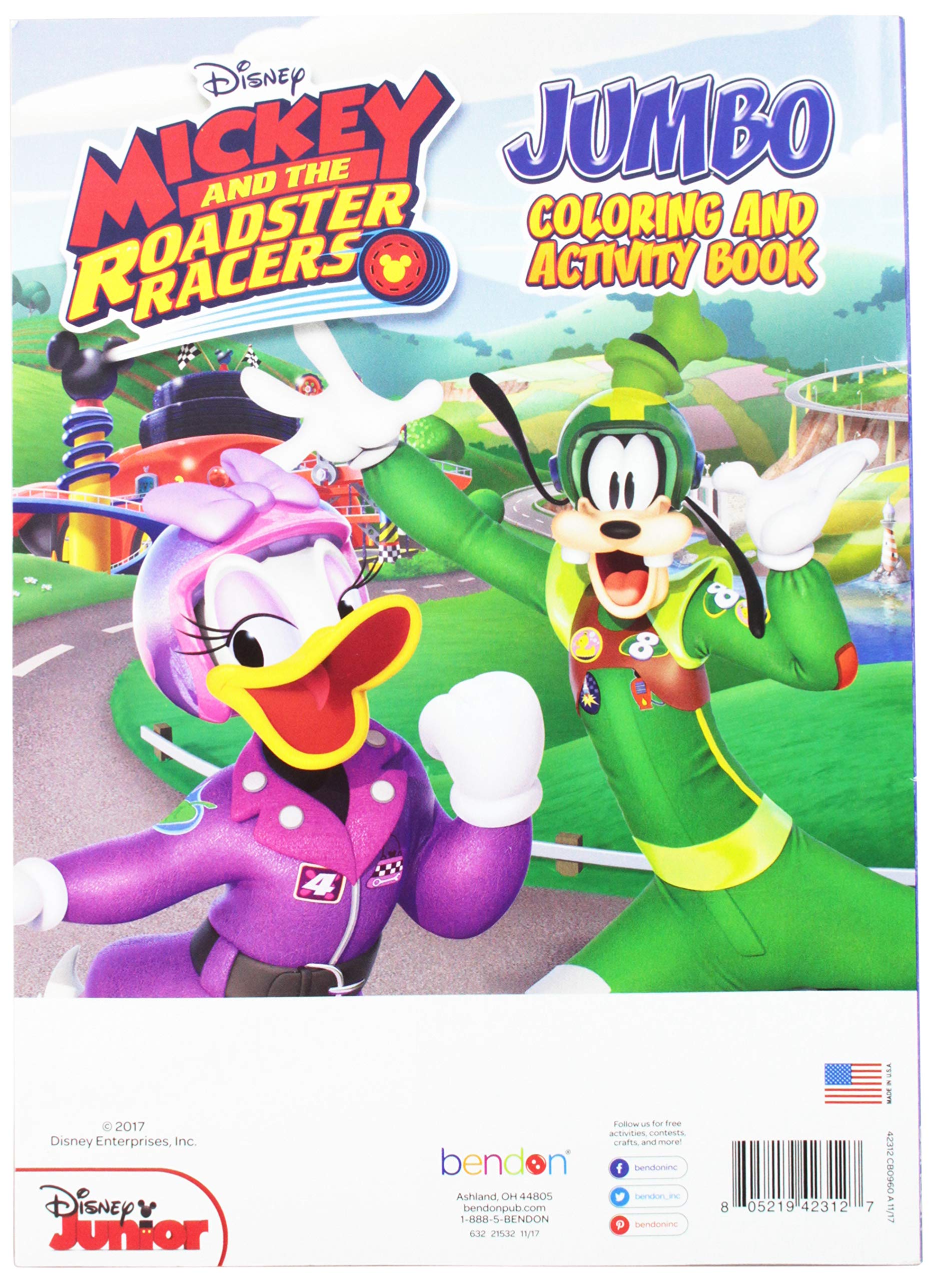 Amazon.com: UPD Mickey & Roadster Racers Jumbo Coloring Book