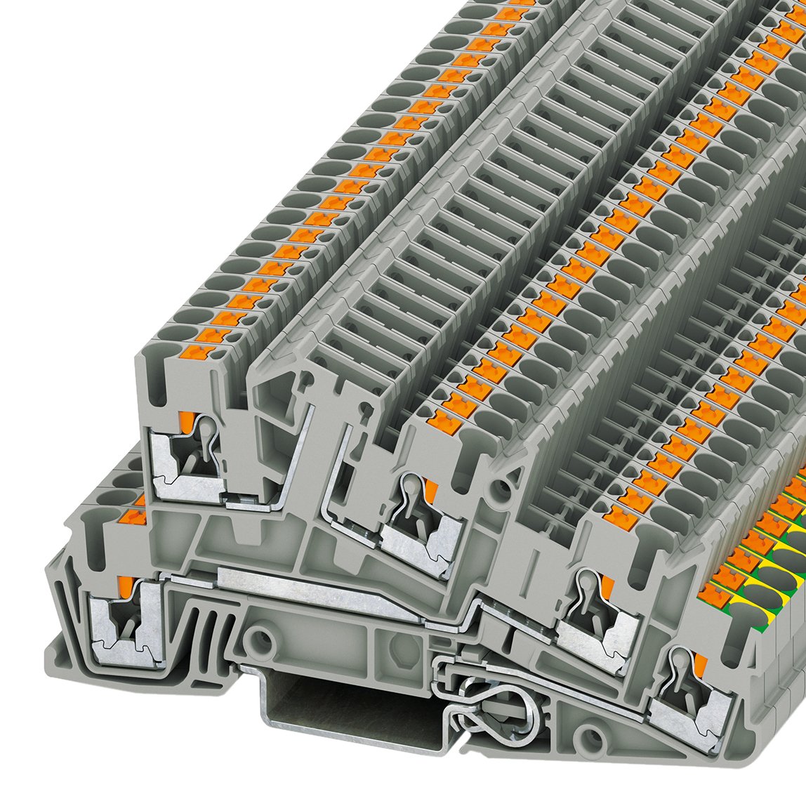 Phoenix Contact PTI 2.5-PE/L/TG morsetto per conduttore di protezione Triplo Grigio, 400 V/24A