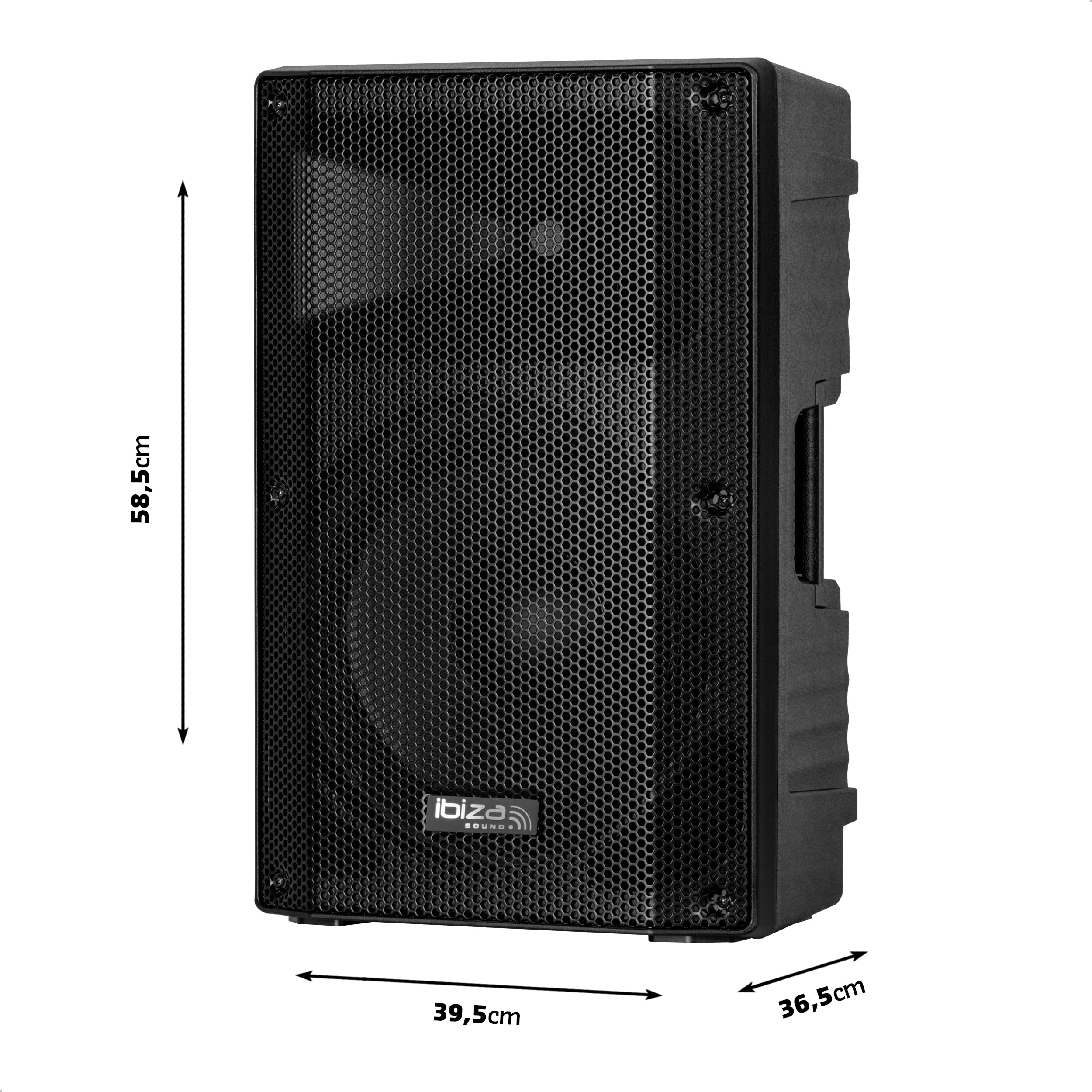 Ibiza - XTK12-MKII - Enceinte Sono Passive 12”/30 cm - Tweeter 25mm à Compression - Système Bass Reflex - Poignées et roulettes - Nouvelle Version - Noir - Fête, évènements, Club, conférence