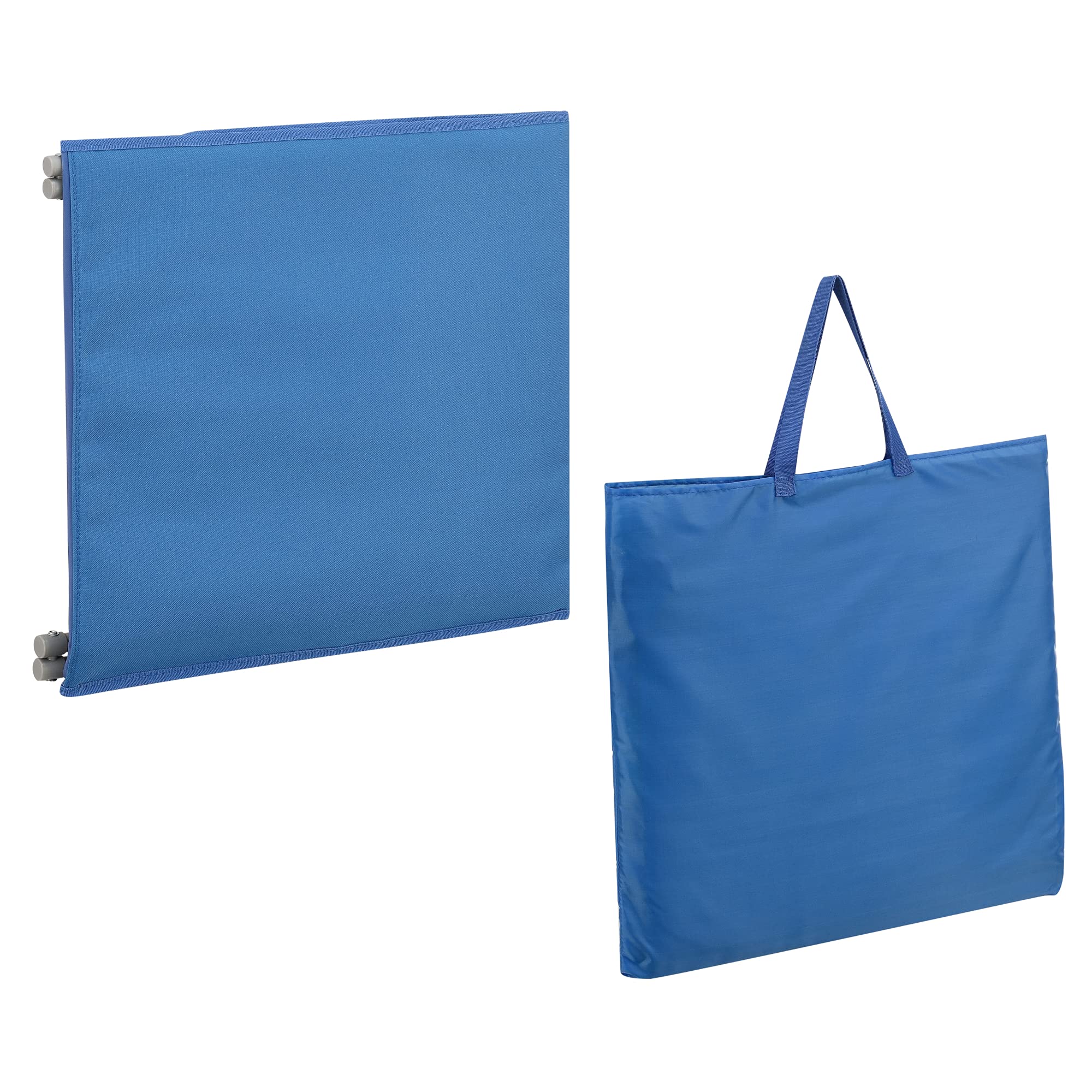 [en.casa] Set de 2 esterillas de Playa Donostia Tumbona Plegable con Cojín y Bolsa de Transporte Respaldo Reclinable en 5 Posiciones Lounge Tela/Acero 143 x 48 cm - Azul