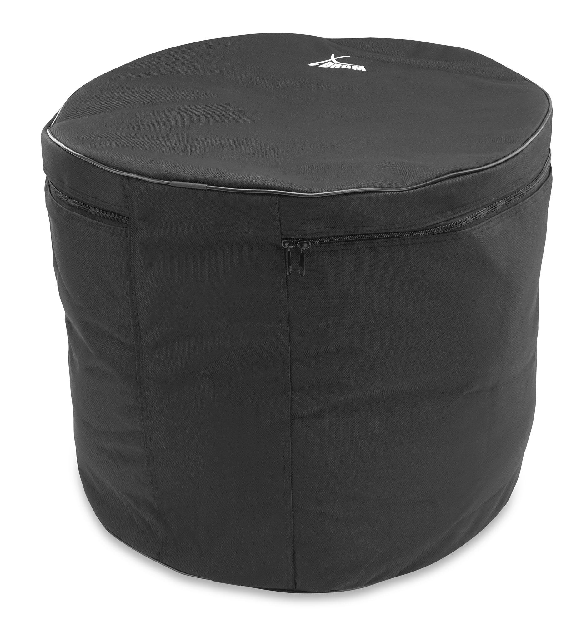 XDrum Classic Drumbag, borsa per batteria per Floor Tom misura 16"x16" (diametro: 16", profondità: 16", idrorepellente, imbottitura interna, maniglia robusta) Nero