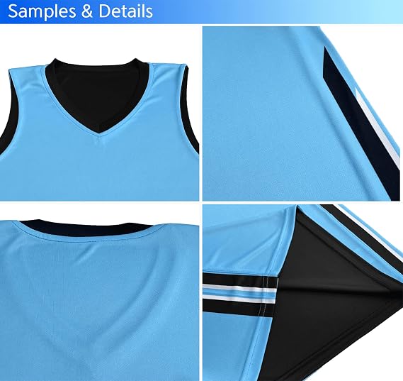 KXK Youth Reversible Basketball Jersey, Sports Athletic Shirt for Kids Boys