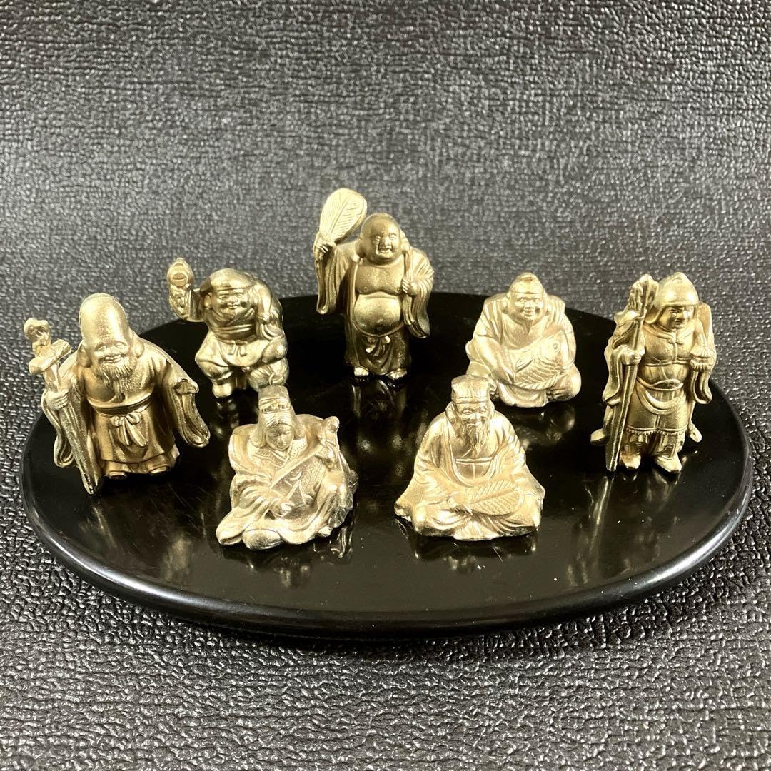 銅製 小さな七福神 ミニ七福神 縁起物 吉兆 置物 開運 風水 金色