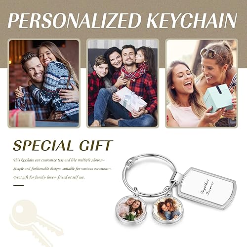 Miniatura 5 de Jewelstruck Llavero personalizado con regalo conmemorativo con foto personalizada, regalos para mamá, papá, parejas, mejores amigos