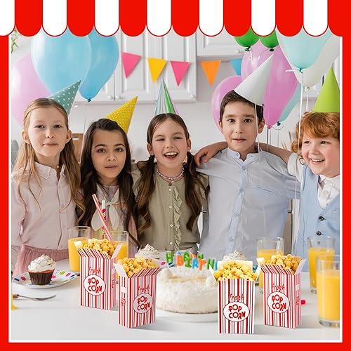 Miniatura 4 de Hotop 500 cajas de palomitas de maíz de 1 onza, bolsas de papel para palomitas de maíz, contenedor de 6 x 4 x 2 pulgadas, tazas de palomitas de maíz