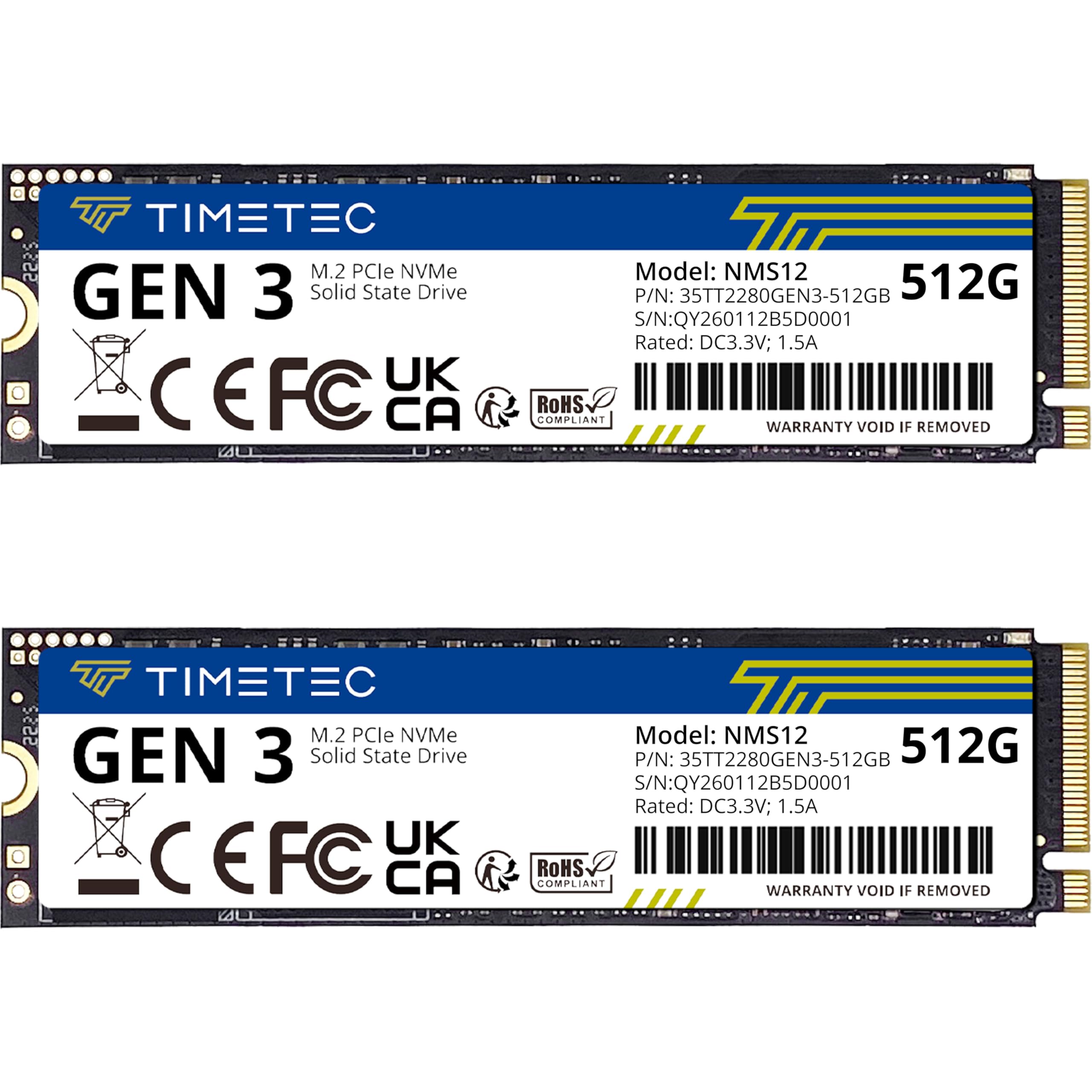 Timetec 512GBx2 (2 Pack) SSD NVMe PCIe Gen3x4 8Gb/s M.2 2280 3D NAND TLC 350TBW High Performance SLC Cache Read/Write Speed Up to 2,000/1,600 MB/s Internal Solid State Drive for PC Laptop and Desktop-image-49