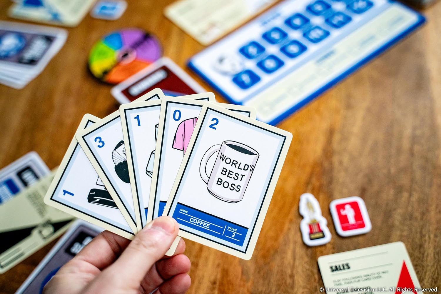 The Office: Paper Paranoia Board Game, Social Deduction Game Set in Dunder Mifflin’s Scranton Branch, Bluff, Sabotage & Complete Tasks to Win the Turf War, Ages 12+, 4-8 Players, 30-45 Min Playtime