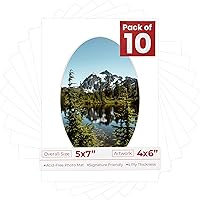 Vista 153 de Tapete de 5 x 7 para fotos de 4 x 6 pulgadas, con apertura de tablero ovalado verde Honeydew precortado, sin ácidos, mate para proteger tus