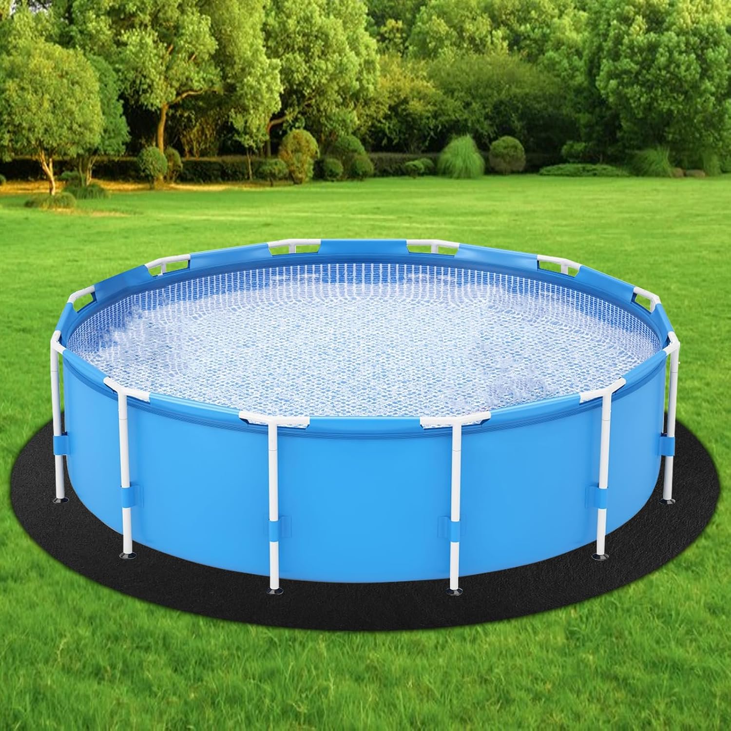 12FT Ground Pool Pads for Above Ground Pool Liner Pad，Pool Ground Mats for Pool Bottom ，Above Ground Pool Blanket- Under Pool Padding - Replacement Pool Liner Pad - Pool Ground Cloth Protector