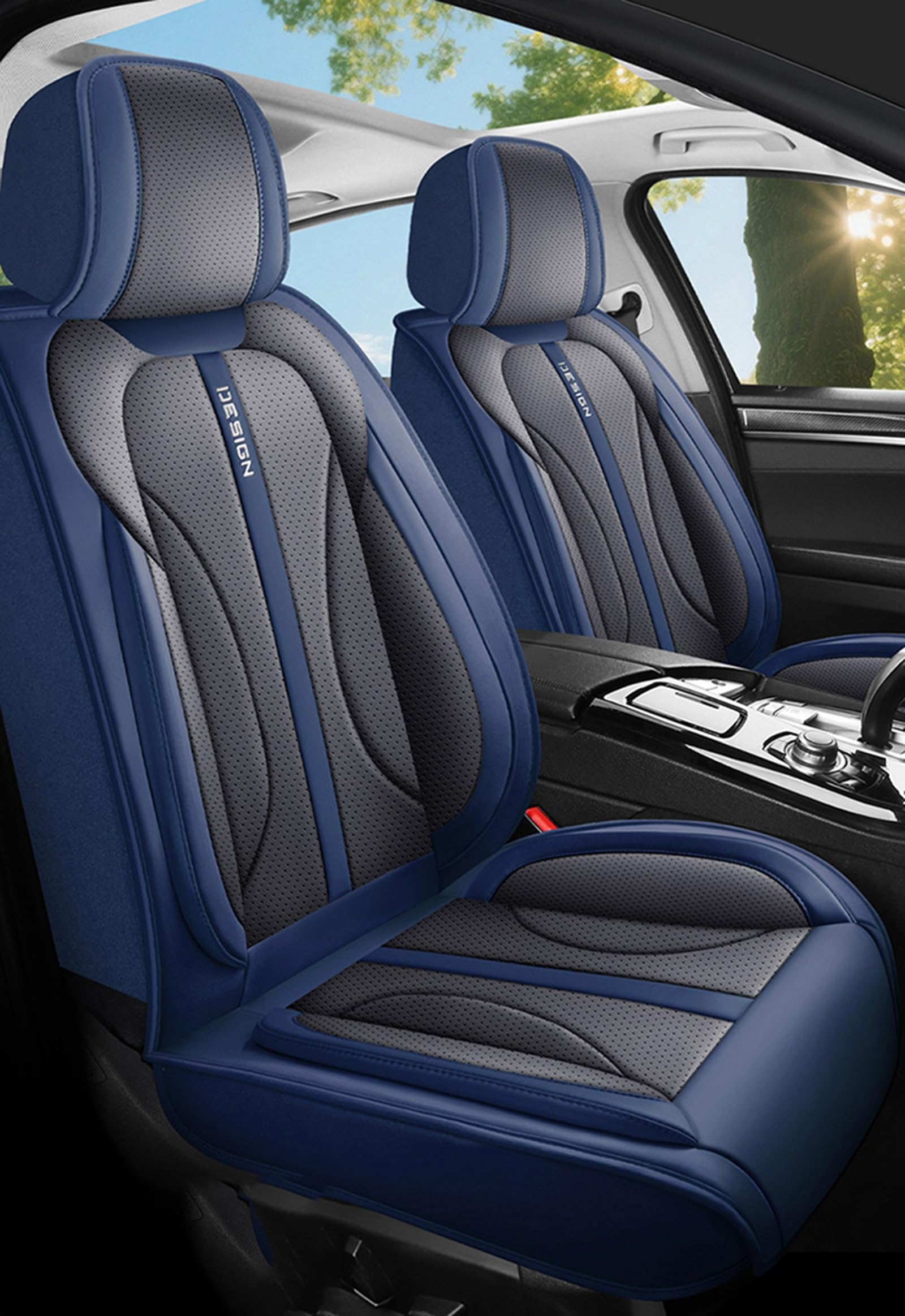 IUYIXWFP Car Seat Covers,Universal Fit for Most Cars,SUV,Sedans and Pick-up Trucks,Automotive Leather Vehicle Cushion Covers,E