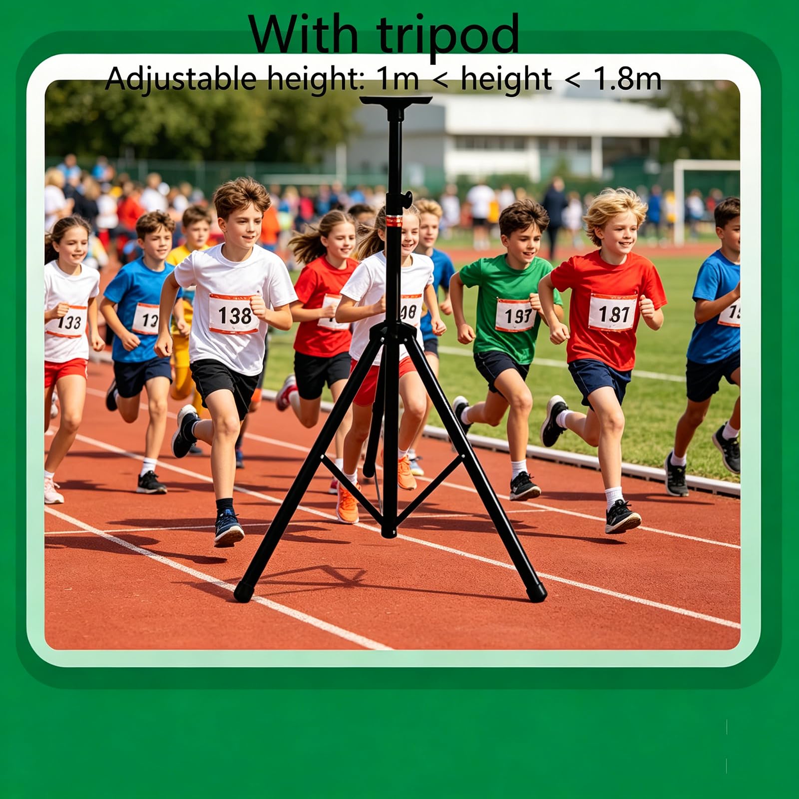 Reloj Pared Digital, Temporizador Doble Cara 3,8 Cm (1,5 Pulgadas) con Trípode/Control Remoto, 6 Modos Funcionamiento Principales, 3 Métodos Instalación, Eventos Carrera Competiciones Deportivas