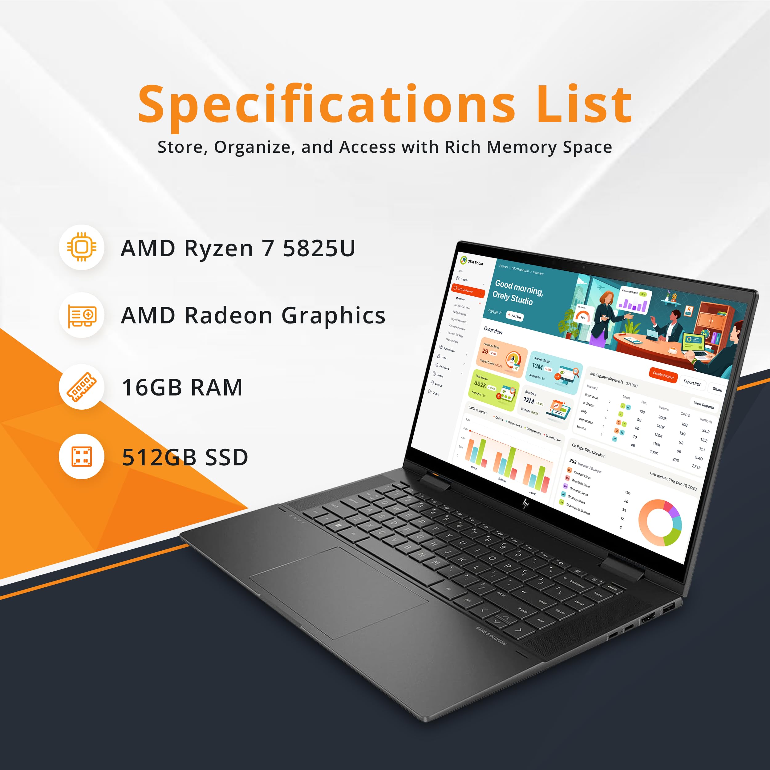 Amazon.com: HP Envy x360 2-in-1 Laptop, 15.6