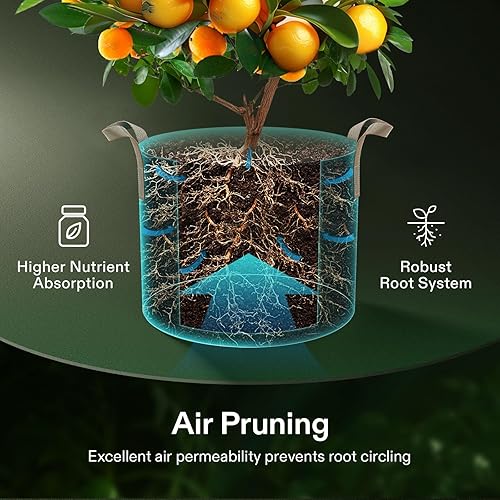 Vista 21 de Vivosun 300g - Bolsas de cultivo Negro