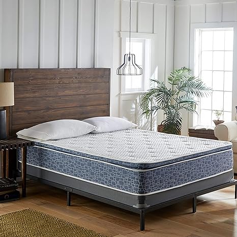 Amazon Com 10 Inch Pillow Top Hybrid Mattress Gel Memory Foam And Innersping Support Plush Feel Queen Home Kitchen