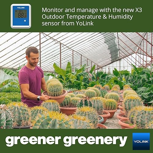 Vista 12 de YoLink X3 vesion - Registrador de datos de temperatura y humedad para exteriores, higrómetro, termómetro, rango de 1/4 milla, duración de la batería