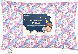 Toddler Pillow with Pillowcase - 13x18 My Little Dreamy Kids Travel Bed Pillows for Sleeping, Organic Cotton Small Pillowcase, Soft & Breathable, Machine Washable, Toddlers 2-5 years old (Unicorn)