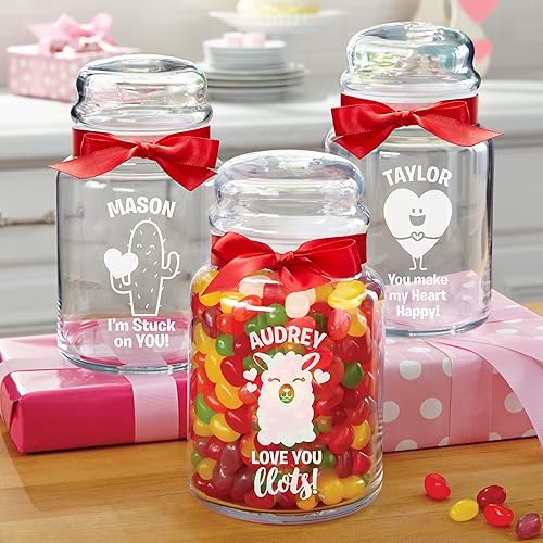 Miniatura 9 de Let's Make Memories Tarro de cristal personalizado para dulces, amor, para él, para ella, corazón