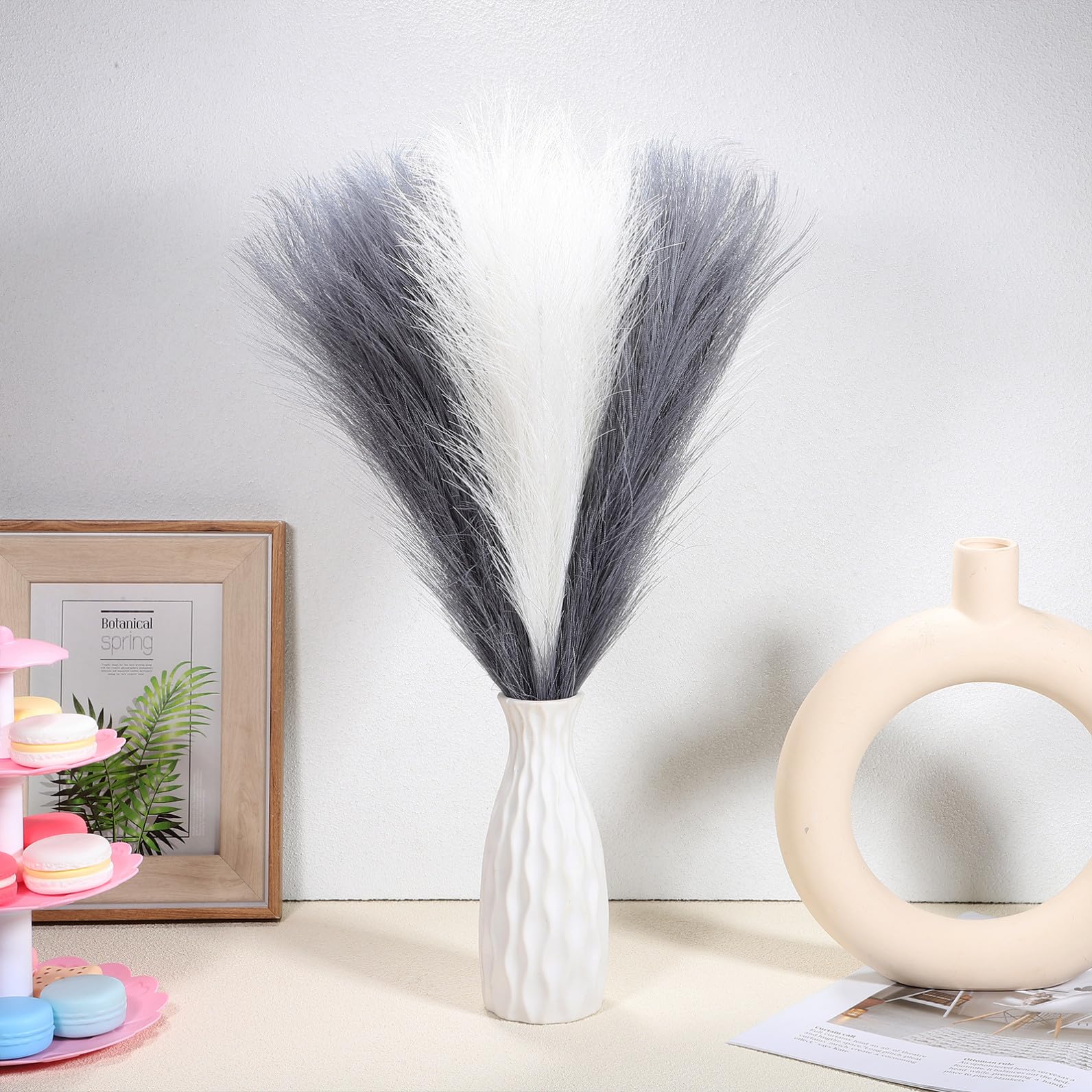 Cabilock 24stücke Teiliges Pampas Bouquets Künstliche Kurze Stängel Für Boho- Und Hochzeitsdekoration Und Langlebig Für Esszimmer Und Schlafzimmer