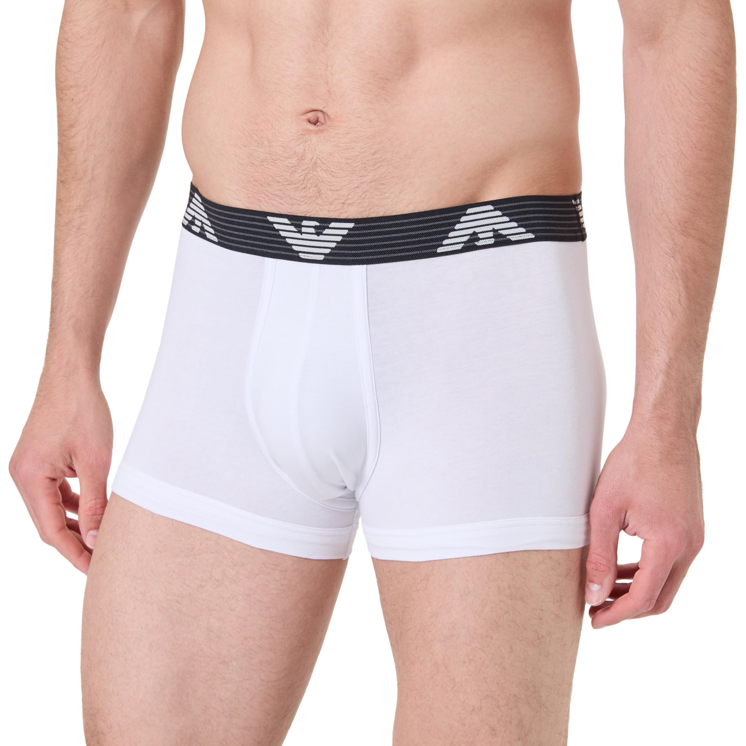 EMPORIO ARMANI Man Textured Logoband Trunk White M