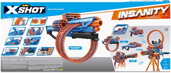 ZURU XSHOT Insanity Mega Barrel Includes 72 Darts
