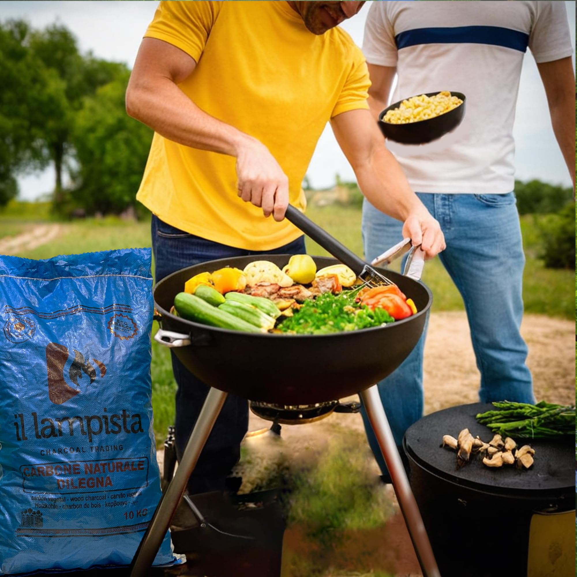 Sicignano Carbone di Legna Ecologico 10 kg ? Combustibile Naturale al 100% a Lunga Durata per Barbecue, Alta Efficienza e Basso Impatto Ambientale