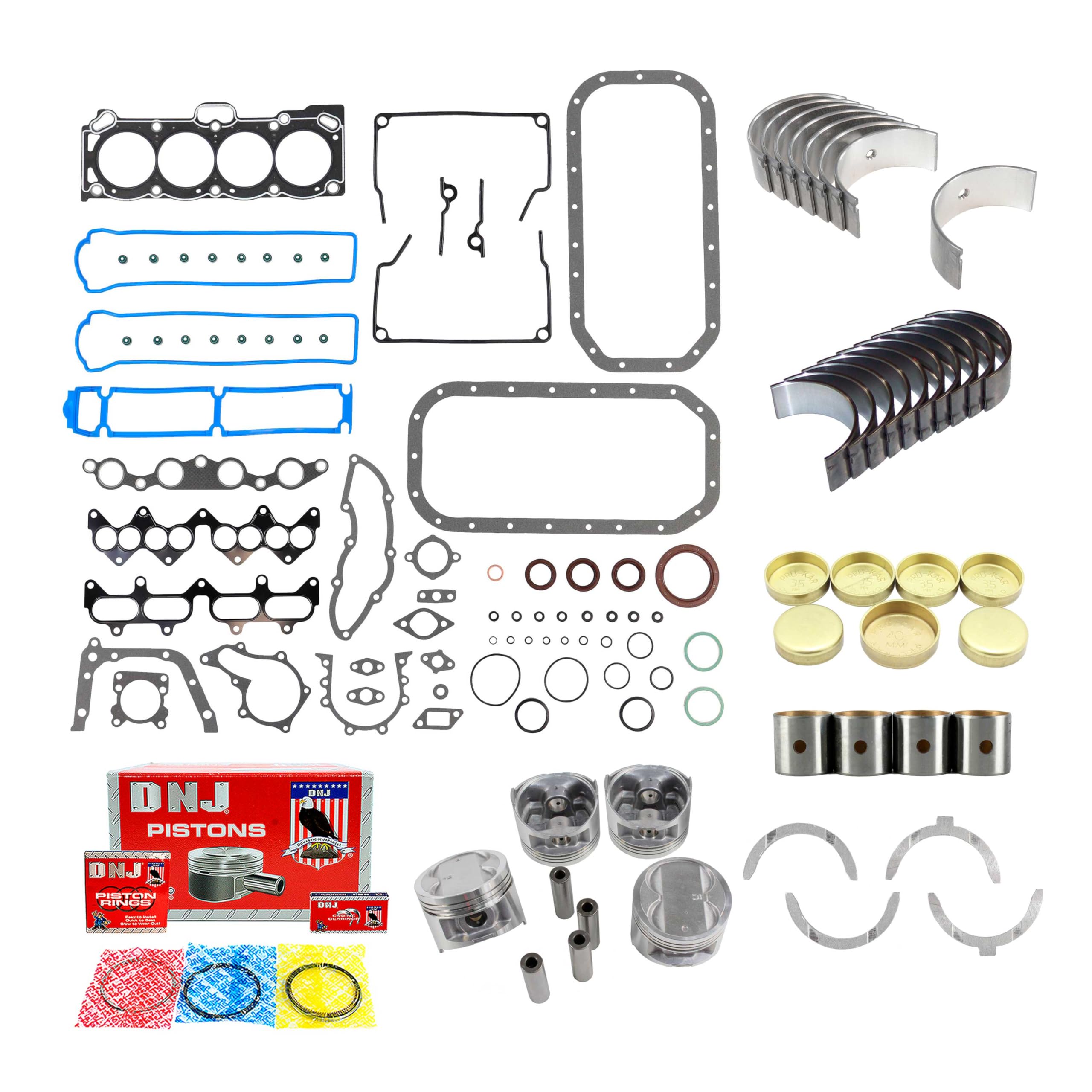 DNJ EK925 Engine Rebuild Kit for 1985-1987 Toyota Corolla MR2 1.6L L4 16V DOHC 1587cc