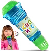 Vista 1 de Novelty Place Micrófono Echo para Niños y Pequeñitos - Micrófono de Karaoke Mágico sin Batería, Amplificador de Voz, Juguete Retro para Cantar, Azul