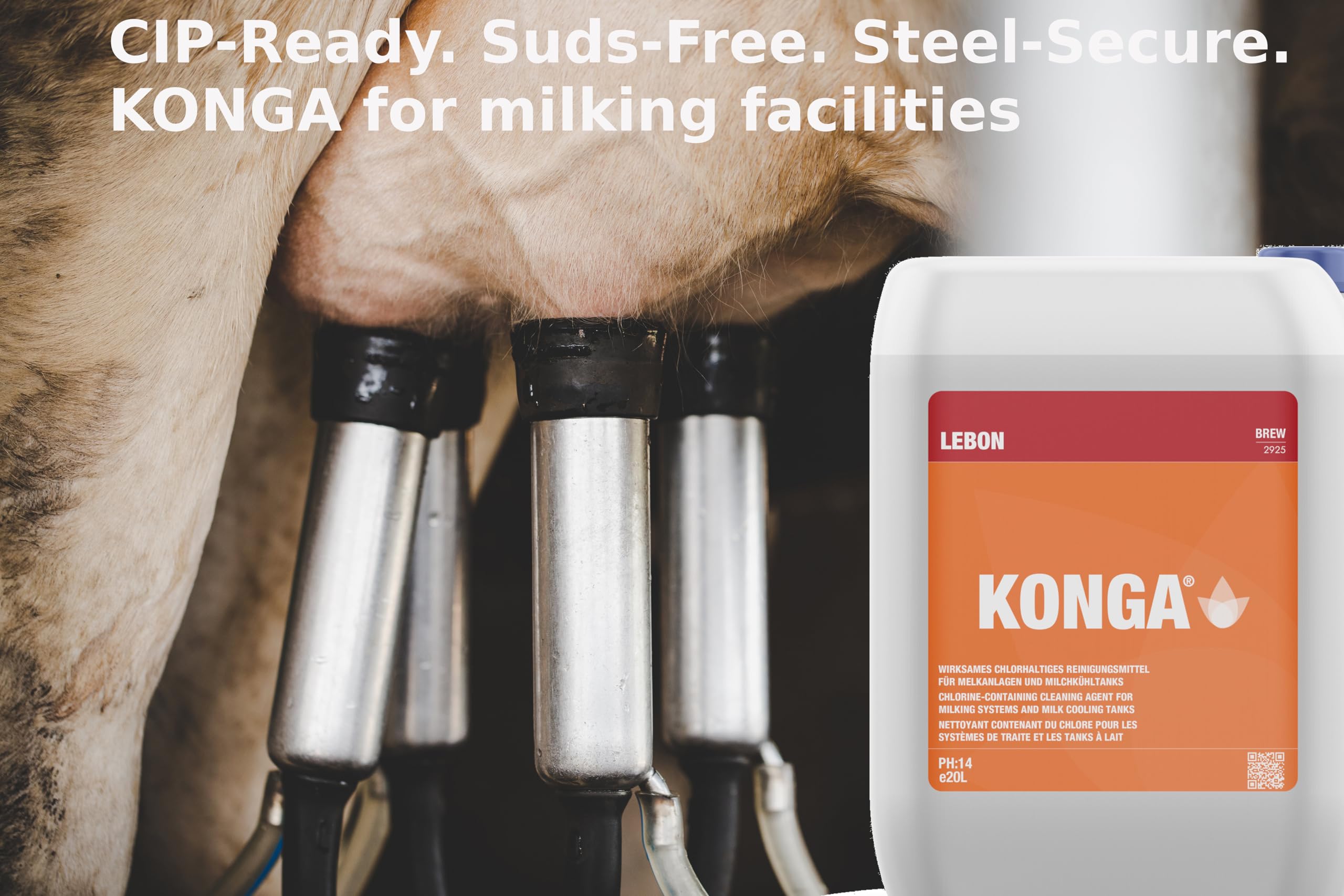 Konga Brew - Professionelles Reinigungsmittel für CIP-Systeme, Brauereien und Lebensmittelindustrie | Alkalischer Reiniger | Entfernt Fette, Proteine und organische Ablagerungen (20 L)