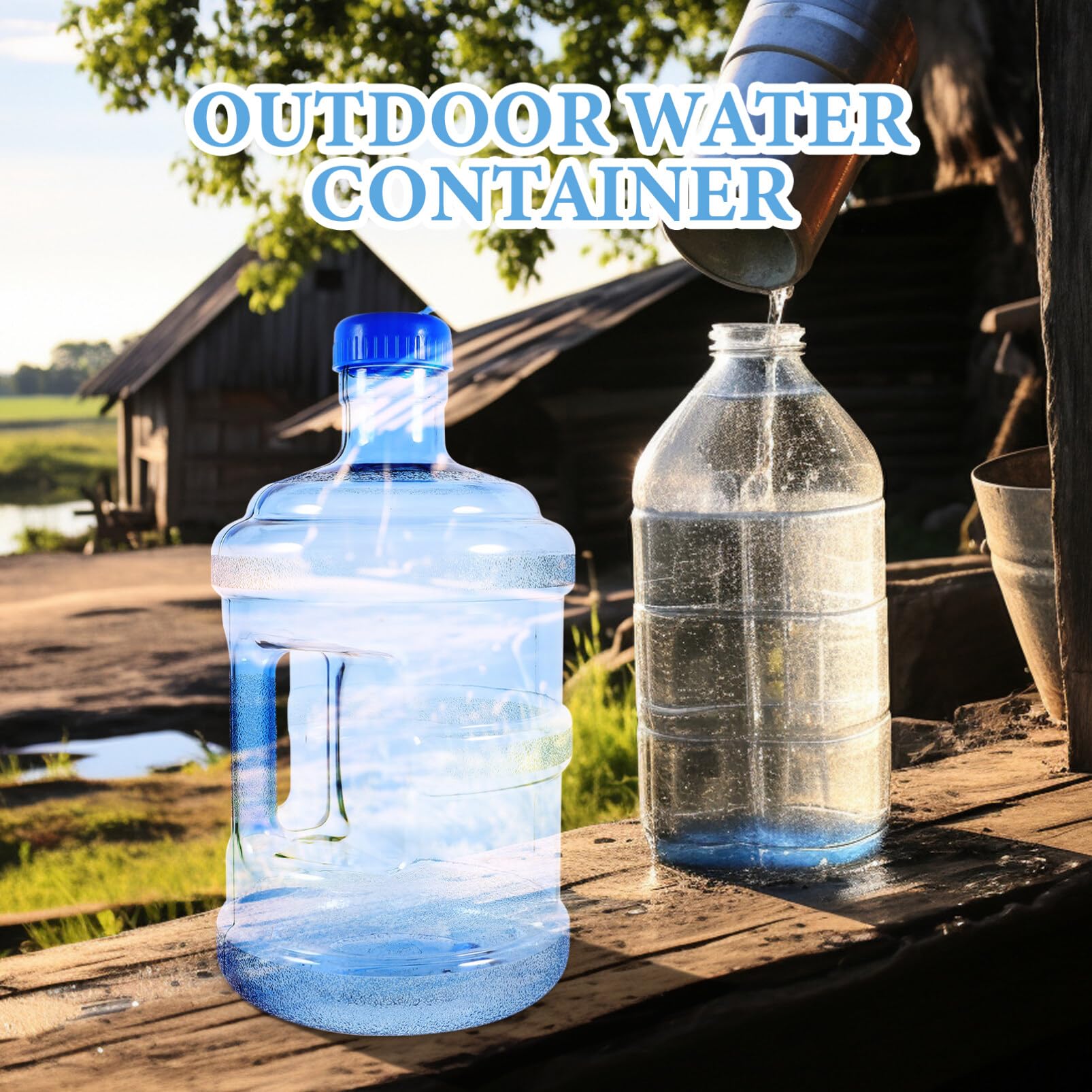 Luxshiny Botella De Agua Reutilizable De Jarra De Almacenamiento De Agua Con Asa y Duradero Para Uso Doméstico y Outdoor