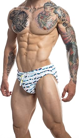 Mens Swim Brief Athletic Training Swimsuit Pouch Pad Bulge Bathing Bikini