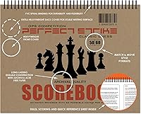 Vista 2 de Libro de puntuaciones de ajedrez Perfect Strike con reglas e instrucciones de puntuación. Heavy Duty. Práctica y competencia. (8.5" x 11") TS-5060