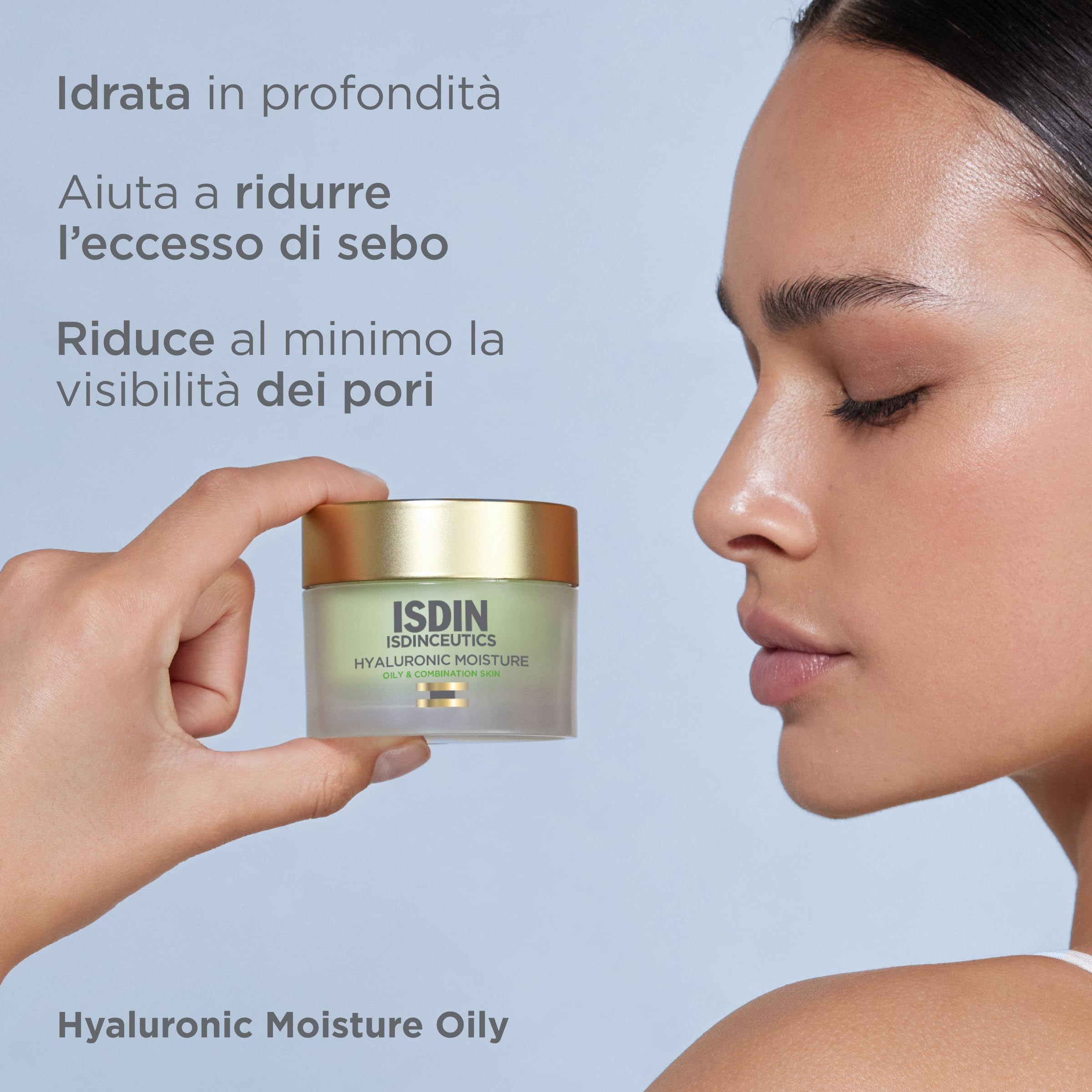 ISDIN Isdinceutics Hyaluronic Moisture (50 g) | Crema Viso Idratante con Acido Ialuronico Puro